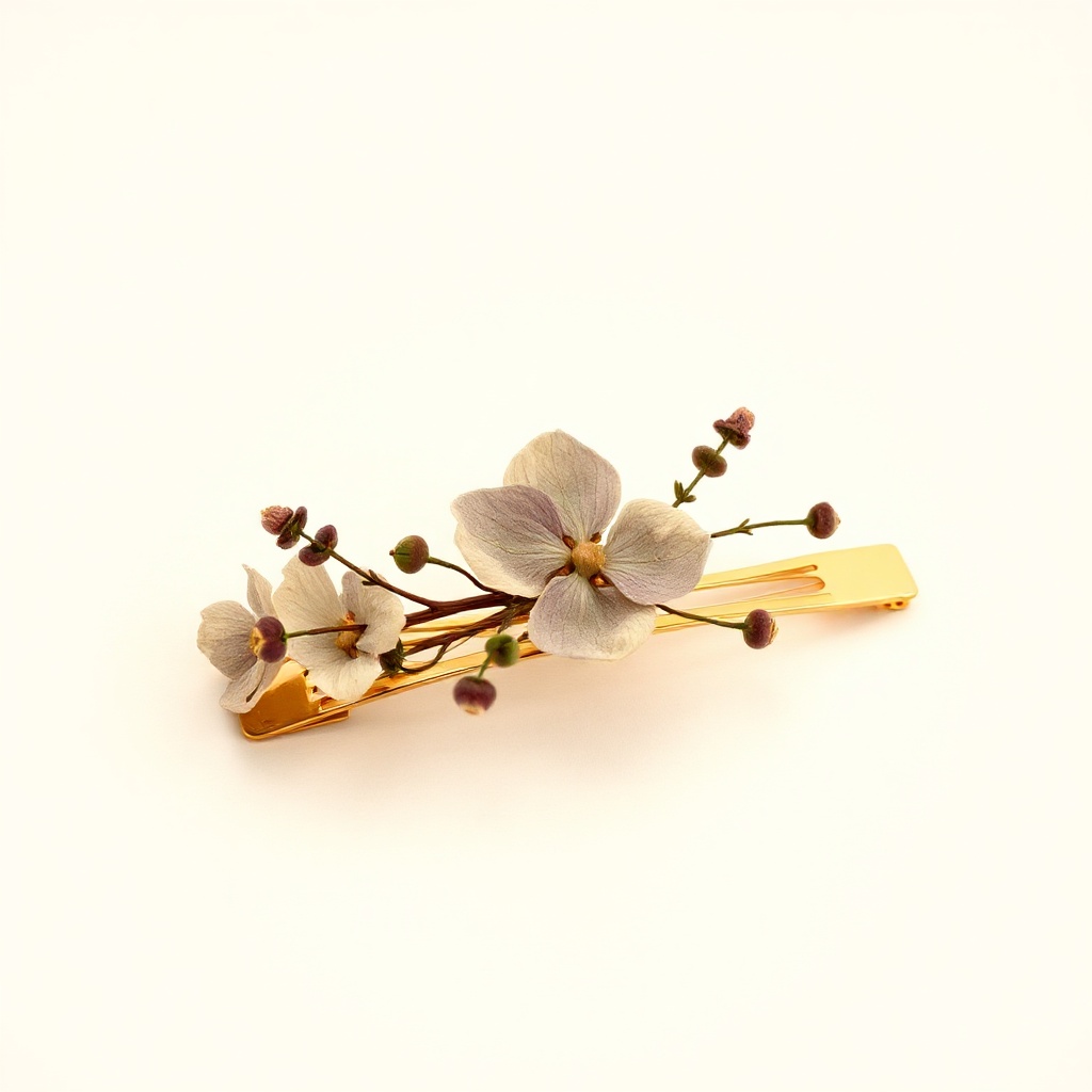 Barrette Fleurie Hortensia